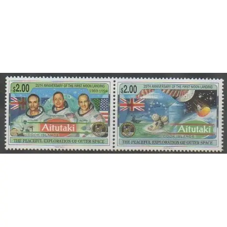 Aitutaki - 1994 - No 550/551 - Espace Paiement Sécurisé