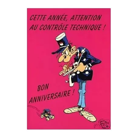 Promotion Cette annee attention au controle technique ! Franquin