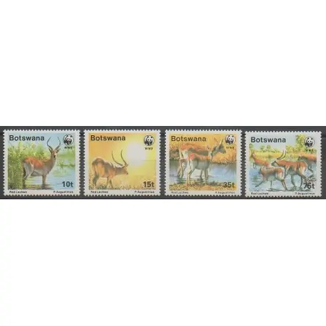 Botswana - 1988 - No 579/582 - Mammifères - Espèces menacées - WWF Meilleure Qualité