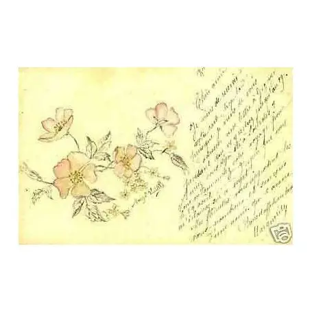Acheter Direct Carte dessinee et aquarellee - Fleurs