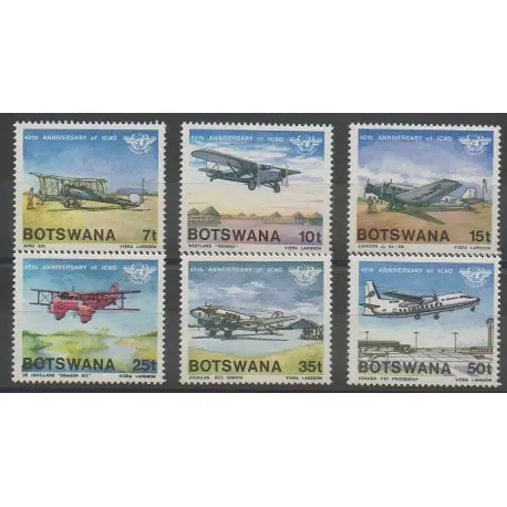 Botswana - 1984 - No 497/502 - Aviation Pas Cher