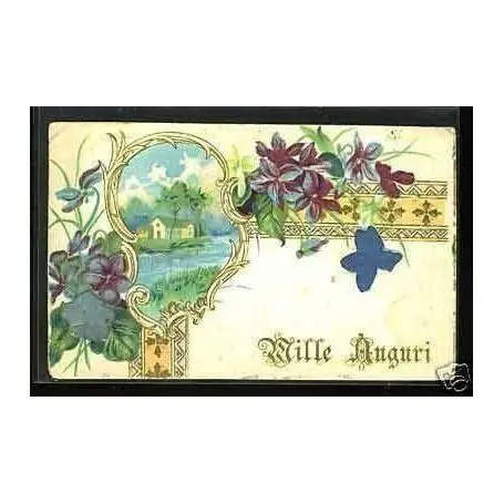 Fleurs - Mille Auguri - Carte en relief Artisanat