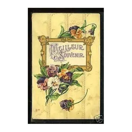 Meilleur souvenir - Pensees - Carte en Relief Commande En Gros