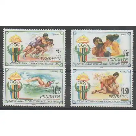 Gros Lot Penrhyn - 1992 - No 376/379 - Jeux Olympiques d'été