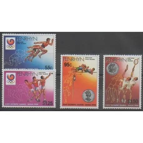 Penrhyn - 1988 - No 341/344 - Jeux Olympiques d'été Certifié