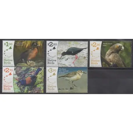 Nouvelle Collection Nouvelle-Zélande - 2017 - No 3333/3337 - Oiseaux