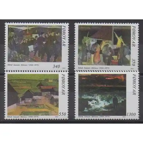 Haute Qualité Féroé (Iles) - 1991 - No 217/220 - Peinture