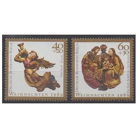 Allemagne occidentale (RFA - Berlin) - 1989 - No 819/820 - Noël Populaire