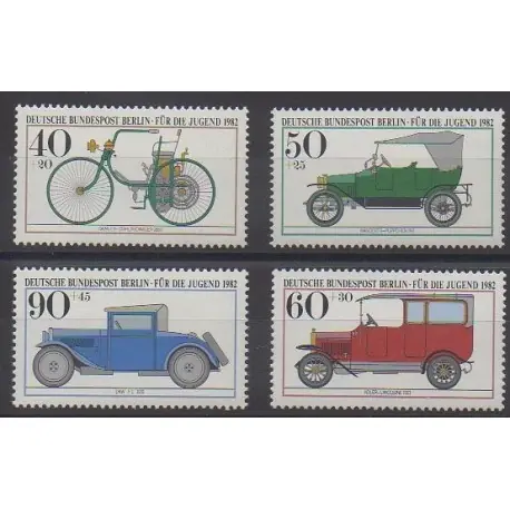 Livraison Mondiale Allemagne occidentale (RFA - Berlin) - 1982 - No 621/624 - Voitures