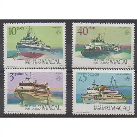 Macao - 1986 - No 531/534 - Navigation Promotion Saisonnière