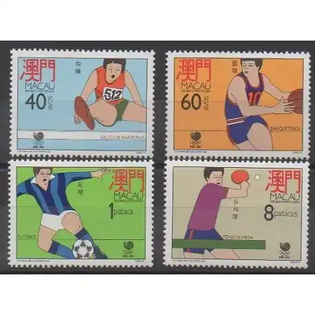Livraison Gratuite Macao - 1988 - No 571/574 - Sports divers
