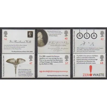 Grande-Bretagne - 2004 - No 2572/2577 - Art Petit Prix