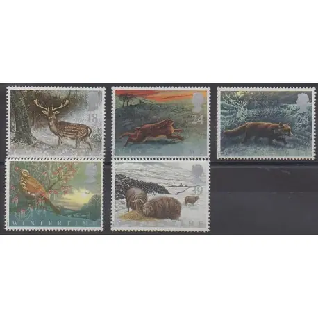 Gros Lot Grande-Bretagne - 1992 - No 1591/1595 - Mammifères