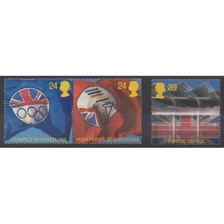 Meilleur Choix Grande-Bretagne - 1992 - No 1621/1623 - Jeux Olympiques d'été