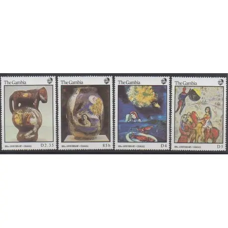 Gambie - 1987 - No 632/635 - Peinture En Vogue