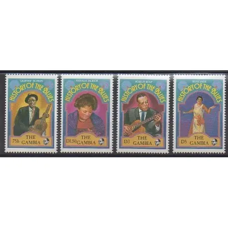 Gambie - 1992 - No 1165/1168 - Musique Livraison Mondiale