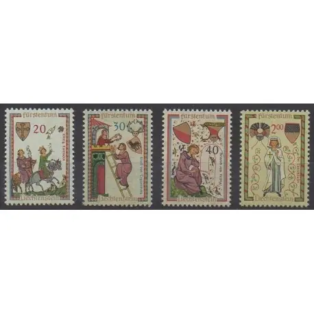 Artisanat Liechtenstein - 1962 - No 373/376 - Peinture