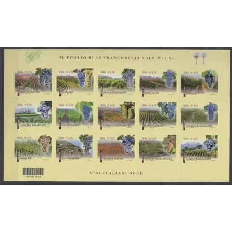 Italie - 2013 - No 3389/3403 - Fruits ou légumes - Gastronomie Tendance