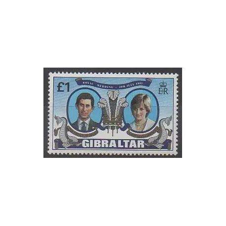 Gibraltar - 1981 - No 429 - Royauté - Principauté Livraison Mondiale