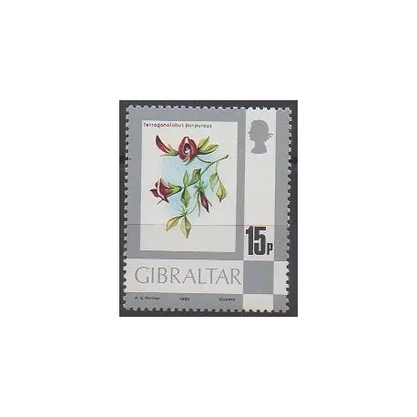 Gibraltar - 1980 - No 415 - Fleurs Prix Promo