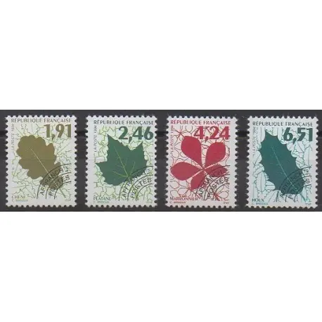 France - Préoblitérés - 1994 - No P232/P235 - Arbres Certifié
