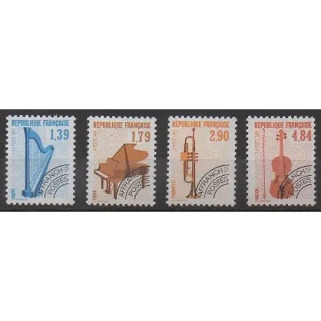 Meilleure Qualité France - Préoblitérés - 1989 - No P202/P205 - Musique