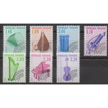 France - Préoblitérés - 1990 - No P206/P212 - Musique Prix Bas
