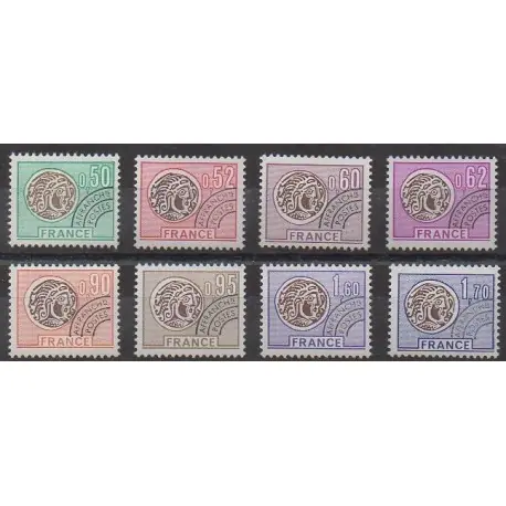France - Préoblitérés - 1976 - No P138/P145 - Monnaies, billets ou médailles Retour Gratuit