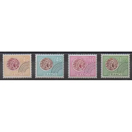 Prix Bas France - Préoblitérés - 1975 - No P134/P137 - Monnaies, billets ou médailles