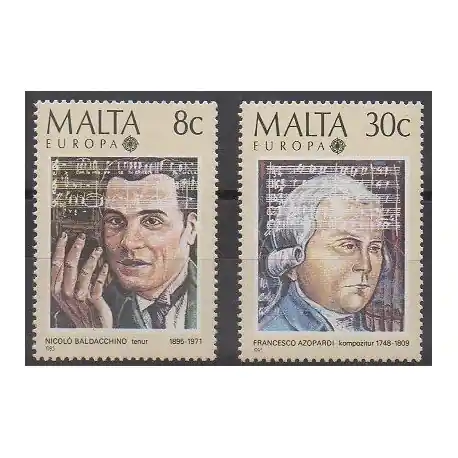 Paiement Sécurisé Malte - 1985 - No 707/708 - Musique - Europa