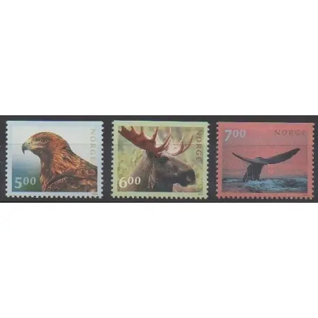 Authentique Norvège - 2000 - No 1299/1301 - Animaux