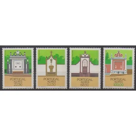 Portugal (Açores) - 1986 - No 366/369 - Architecture Affaire À Saisir