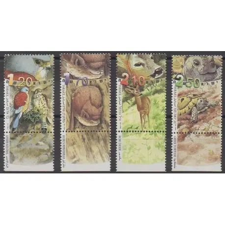 Israël - 2001 - No 1546/1549 - Animaux Garantie Incluse