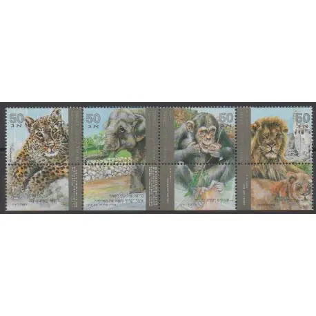 Certifié Israël - 1992 - No 1185/1188 - Mammifères