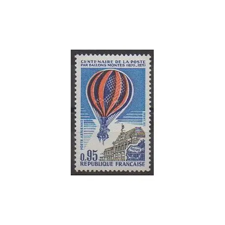 France - Poste aérienne - 1971 - No PA45 - Ballons - Dirigeables - Service postal Authentique