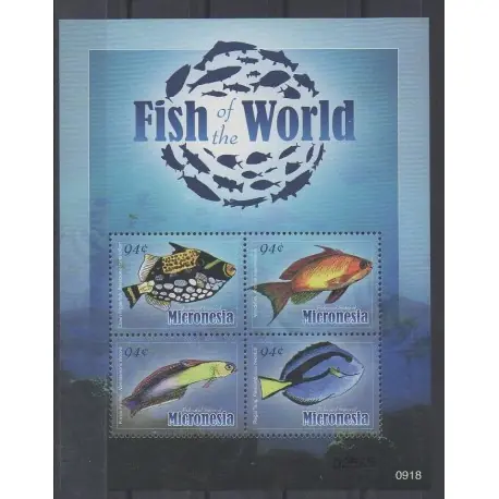 Petit Prix Micronésie - 2009 - No 1716/1719 - Animaux marins
