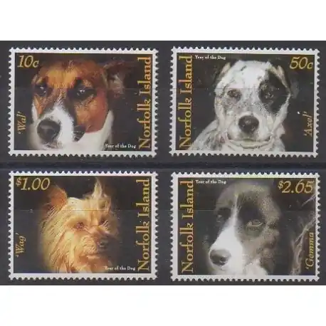 Prix Bas Norfolk - 2006 - No 905/908 - Chiens