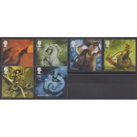 Grande-Bretagne - 2009 - No 3165/3170 - Littérature Populaire