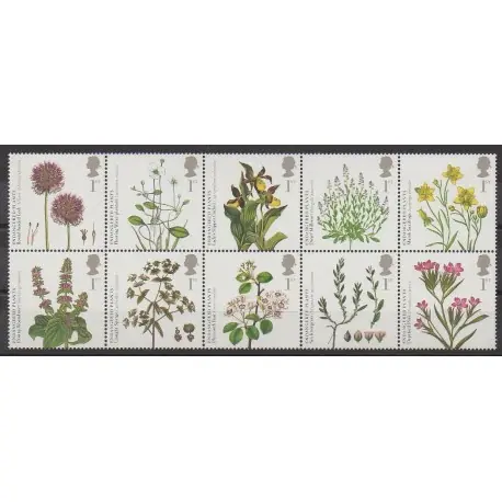 Grande-Bretagne - 2009 - No 3149/3158 - Fleurs Vente Flash