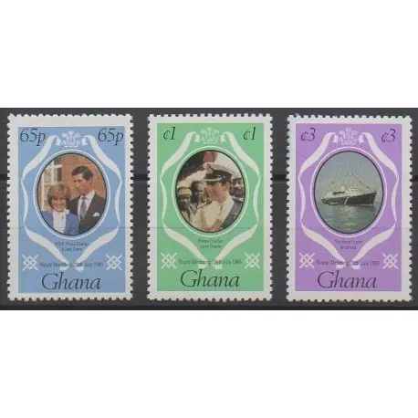 Garantie Incluse Ghana - 1981 - No 711/713 - Royauté - Principauté