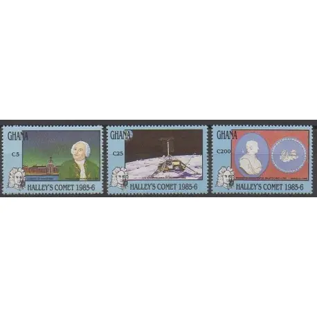 Original Ghana - 1987 - No 929/931 - Astronomie