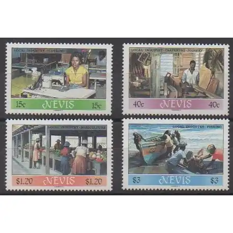 Seulement Aujourd’hui Nevis - 1986 - No 399/402 - Artisanat ou métiers