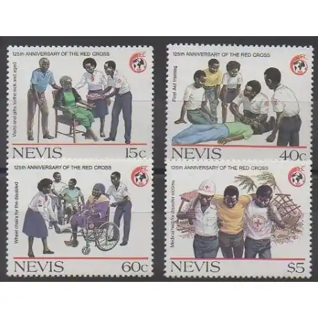 Nevis - 1988 - No 491/494 - Santé ou Croix-Rouge Offre Du Jour
