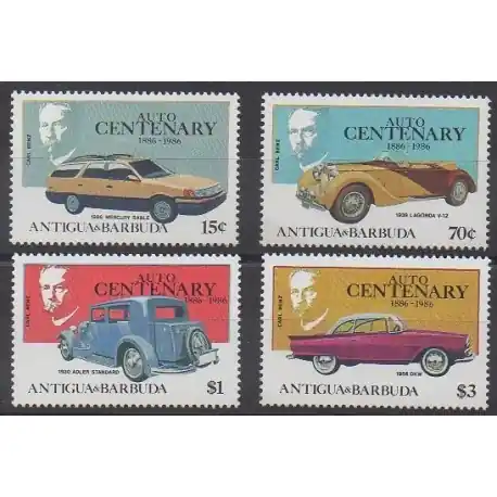 Antigua et Barbuda - 1986 - No 951/954 - Voitures Expédié Aujourd’hui