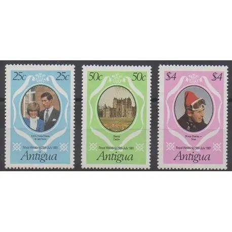 Prix Réduit Antigua - 1981 - No 620/622 - Royauté - Principauté