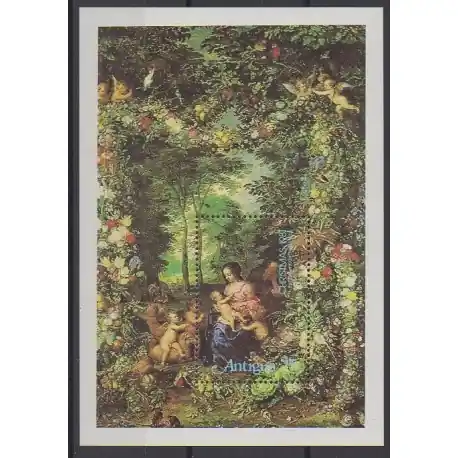 Antigua - 1981 - No BF58 - Peinture - Noël Produit De Marque