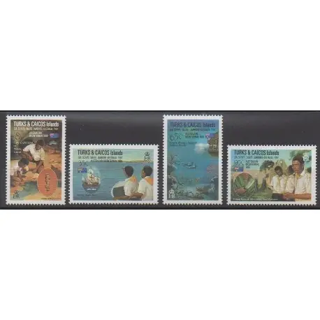 Prix Bas Turks et Caiques (Iles) - 1988 - No 781/784 - Scoutisme