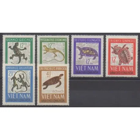 Vietnam du nord - 1966 - No 488/493 - Reptiles Nouveauté
