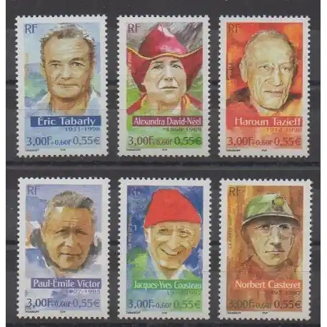 Offre Exclusive France - Poste - 2000 - No 3342/3347 - Célébrités