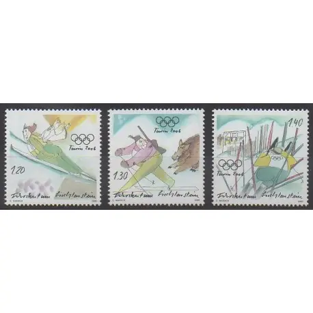 Liechtenstein - 2005 - No 1335/1337 - Jeux olympiques d'hiver Gros Lot